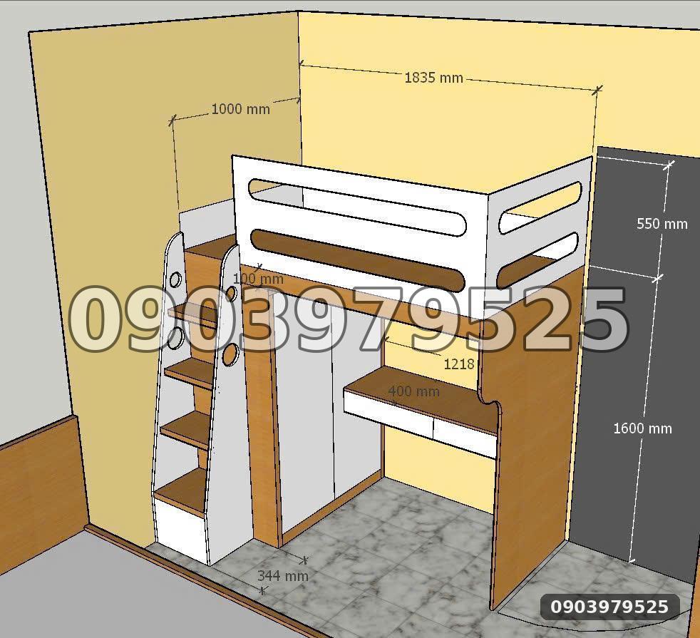 Giường tầng đa năng GT032